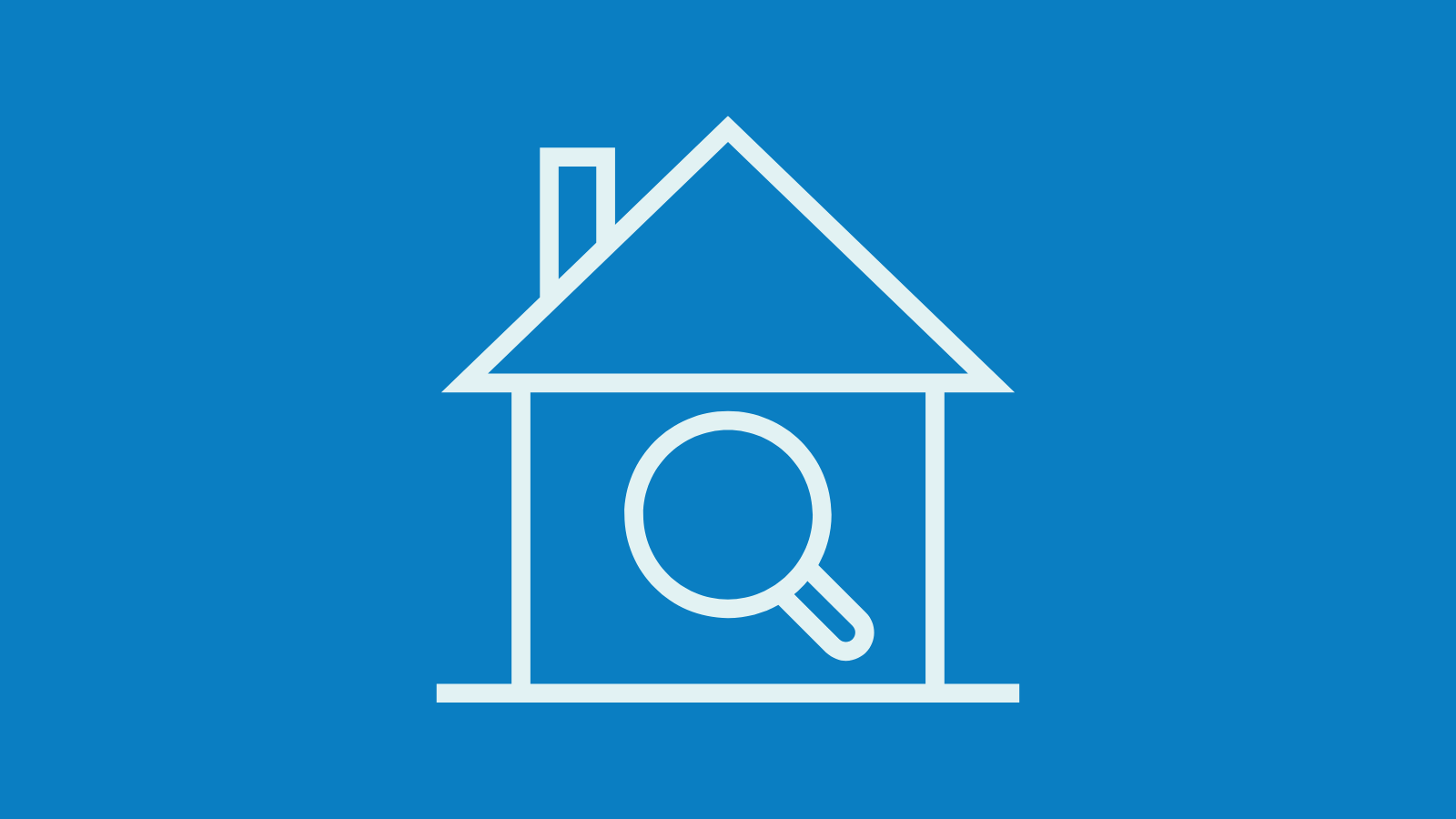 a graphic of a house and a magnifying glass